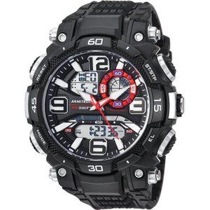 Sport Men's Analog-Digital Chronograph Resin Strap Watch